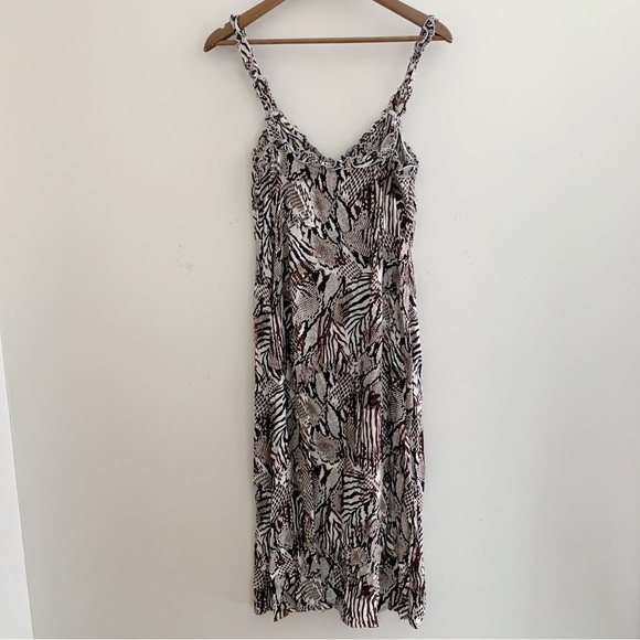 Wilfred Aritzia Heartthrob Animal Print Midi Dress Small - Picture 4 of 10